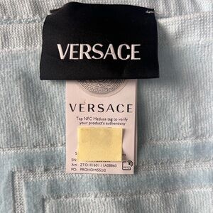 Versace Sky Blue Italian large bath Towel